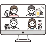 Online Drinking Party SVG Icon